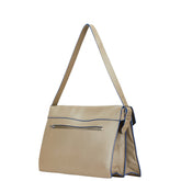 セリーヌ ダイヤモンドクラッチ トリコカラー ショルダーバッグ ベージュ ブラック ブルー レザー スエード レディース CELINE 【中古】
